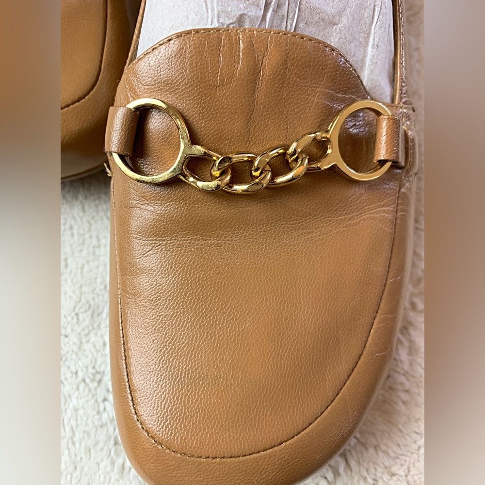 Liz Claiborne kid leather loafers, tan
